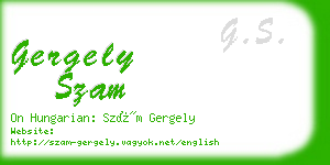 gergely szam business card